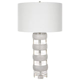 Uttermost Band Together Crystal & Wood Table Lamp 30192 Crystal,Wood,Iron,Fabric