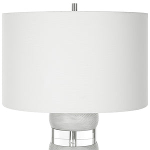 Uttermost Band Together Crystal & Wood Table Lamp 30192 Crystal,Wood,Iron,Fabric