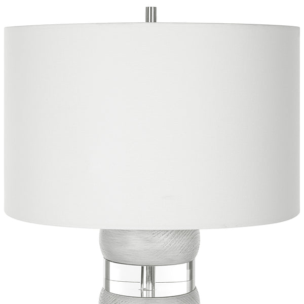 Uttermost Band Together Crystal & Wood Table Lamp 30192 Crystal,Wood,Iron,Fabric