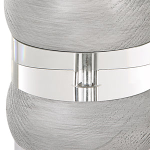 Uttermost Band Together Crystal & Wood Table Lamp 30192 Crystal,Wood,Iron,Fabric