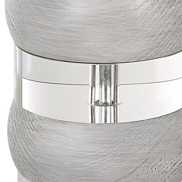 Uttermost Band Together Crystal & Wood Table Lamp 30192 Crystal,Wood,Iron,Fabric