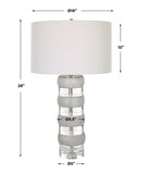 Uttermost Band Together Crystal & Wood Table Lamp 30192 Crystal,Wood,Iron,Fabric