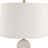 Uttermost Three Rings Contemporary Table Lamp 30202-1 Metal, Alabaster, Fabric