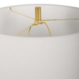 Uttermost Three Rings Contemporary Table Lamp 30202-1 Metal, Alabaster, Fabric