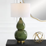 Uttermost Gourd Green Table Lamp 30203-1 CERAMIC, METAL, FABRIC