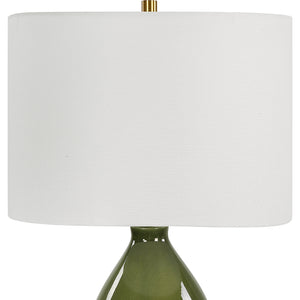Uttermost Gourd Green Table Lamp 30203-1 CERAMIC, METAL, FABRIC