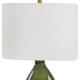 Uttermost Gourd Green Table Lamp 30203-1 CERAMIC, METAL, FABRIC