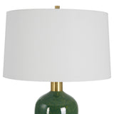 Uttermost Verdell Green Table Lamp 30226 STEEL, CERAMIC, FABRIC