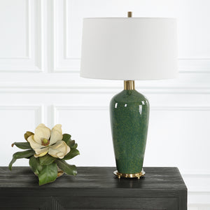 Uttermost Verdell Green Table Lamp 30226 STEEL, CERAMIC, FABRIC