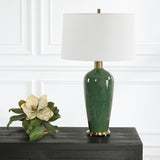 Uttermost Verdell Green Table Lamp 30226 STEEL, CERAMIC, FABRIC