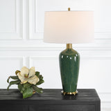 Uttermost Verdell Green Table Lamp 30226 STEEL, CERAMIC, FABRIC