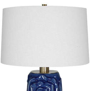 Uttermost Zade Blue Table Lamp 30221-1 Ceramic,iron, Fabric