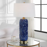 Uttermost Zade Blue Table Lamp 30221-1 Ceramic,iron, Fabric