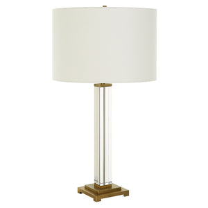 Uttermost Crystal Column Table Lamp 30237 CRYSTAL, IRON, FABRIC