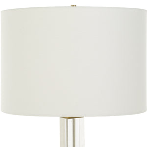 Uttermost Crystal Column Table Lamp 30237 CRYSTAL, IRON, FABRIC