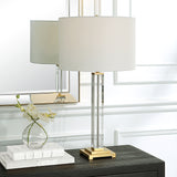 Uttermost Crystal Column Table Lamp 30237 CRYSTAL, IRON, FABRIC