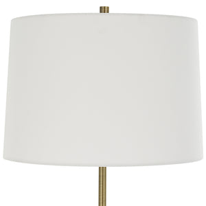 Uttermost Annora Glossy White Table Lamp 30235 STEEL,RESIN,FABRIC