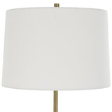 Uttermost Annora Glossy White Table Lamp 30235 STEEL,RESIN,FABRIC