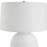 Uttermost Reyna Chalk White Table Lamp 30236-1 STEEL, CERAMIC, FABRIC