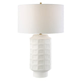 Window Pane White Table Lamp