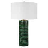 Uttermost Galeno Emerald Green Table Lamp 30242 CERAMIC, IRON, FABRIC