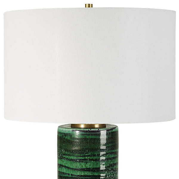 Uttermost Galeno Emerald Green Table Lamp 30242 CERAMIC, IRON, FABRIC