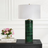 Uttermost Galeno Emerald Green Table Lamp 30242 CERAMIC, IRON, FABRIC