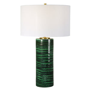 Uttermost Galeno Emerald Green Table Lamp 30242 CERAMIC, IRON, FABRIC