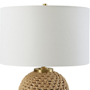 Uttermost Kendari Rope & Rattan Table Lamp 30243 ROPE, IRON, FABRIC,RATTAN