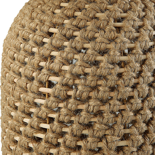 Uttermost Kendari Rope & Rattan Table Lamp 30243 ROPE, IRON, FABRIC,RATTAN