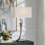 Uttermost Edison Tapered Iron Table Lamp 30246 CRYSTAL, IRON, FABRIC