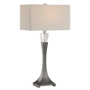 Uttermost Edison Tapered Iron Table Lamp 30246 CRYSTAL, IRON, FABRIC