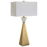 Uttermost Arete Modern Brass Table Lamp 30244 IRON, CRYSTAL,FABRIC