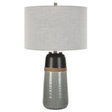 Uttermost Coen Gray Table Lamp 30219-1 STEEL, CERAMIC, FABRIC