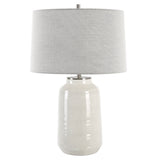 Uttermost Odawa White Farmhouse Table Lamp 30248-1 STEEL, CERAMIC, FABRIC