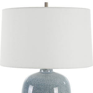 Uttermost Jubilee Sky Blue Table Lamp 30249 STEEL, CERAMIC, FABRIC