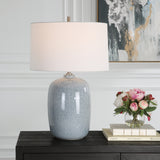 Uttermost Jubilee Sky Blue Table Lamp 30249 STEEL, CERAMIC, FABRIC