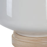 Uttermost Opal Gloss White Table Lamp 30250-1 WOOD,CERAMIC,FABRIC