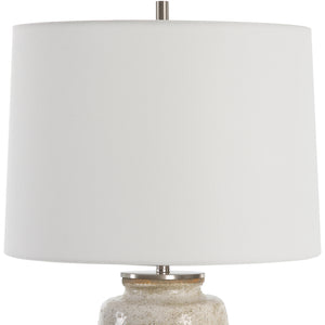 Uttermost Medan Taupe & Gray Table Lamp 30251-1 STEEL, CERAMIC, FABRIC