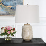 Uttermost Medan Taupe & Gray Table Lamp 30251-1 STEEL, CERAMIC, FABRIC