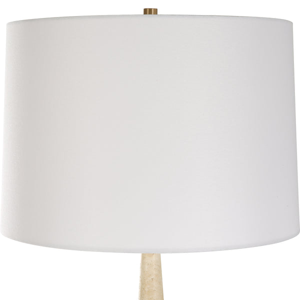 Uttermost Palu Travertine Table Lamp 30247 IRON,TRAVERTINE,LINEN