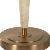 Uttermost Palu Travertine Table Lamp 30247 IRON,TRAVERTINE,LINEN