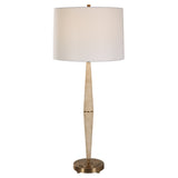 Uttermost Palu Travertine Table Lamp 30247 IRON,TRAVERTINE,LINEN