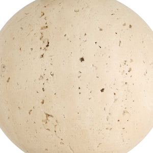 Uttermost Hudson Gold Floor Lamp - Elegant Steel Base With Travertine Orb & Crisp White Shade Design Brass,Gold Steel,Travertine,Fabric 30547-1