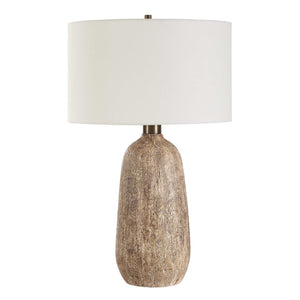 Uttermost Napier Earthy Brown Table Lamp - Textured Ceramic Base With Warm Tones And Bronze Accents Bronze,Brown Ceramic,Metal ,Fabric 30552