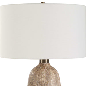 Uttermost Napier Earthy Brown Table Lamp - Textured Ceramic Base With Warm Tones And Bronze Accents Bronze,Brown Ceramic,Metal ,Fabric 30552