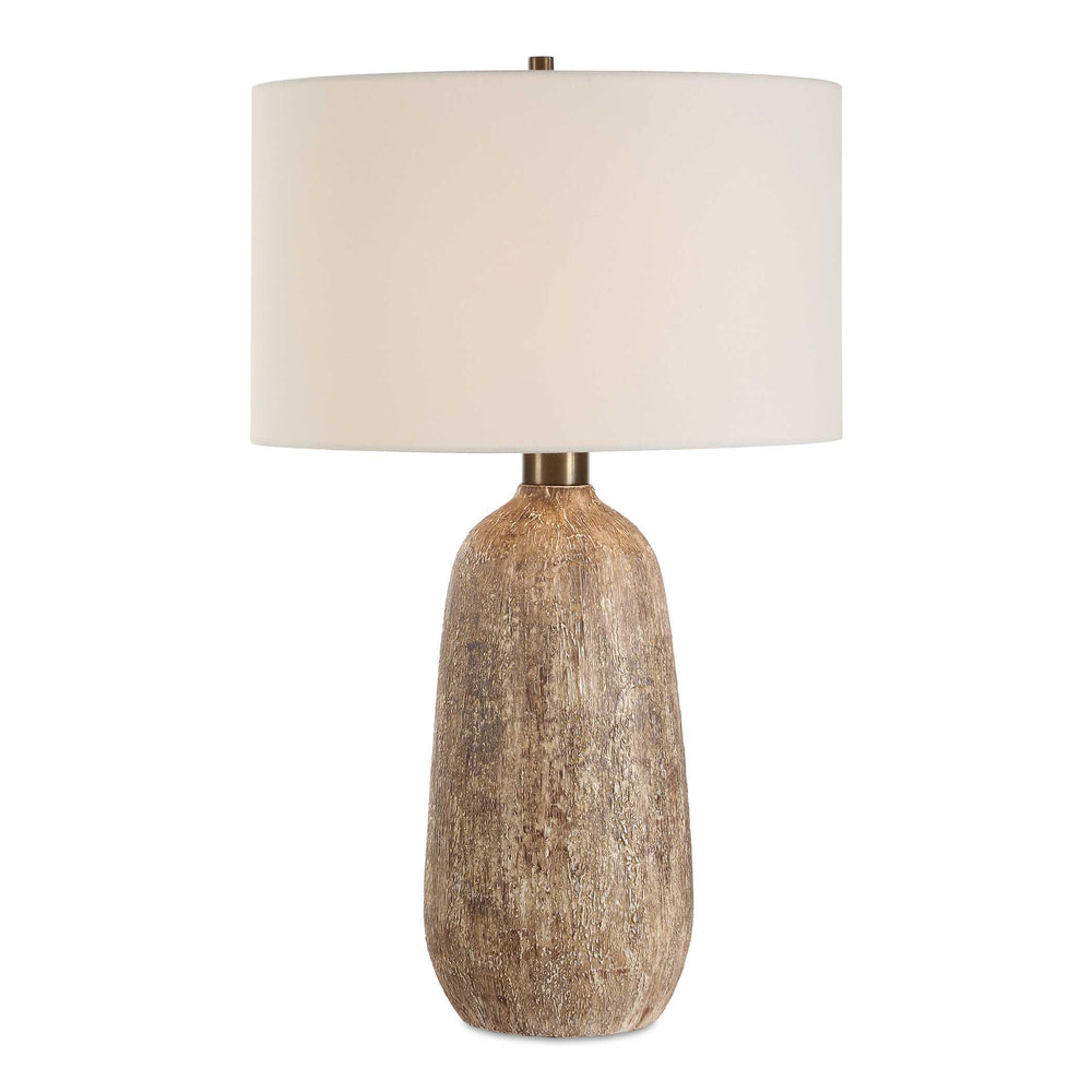 Uttermost Napier Earthy Brown Table Lamp - Textured Ceramic Base With Warm Tones And Bronze Accents Bronze,Brown Ceramic,Metal ,Fabric 30552