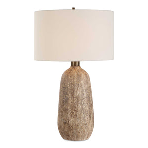 Uttermost Napier Earthy Brown Table Lamp - Textured Ceramic Base With Warm Tones And Bronze Accents Bronze,Brown Ceramic,Metal ,Fabric 30552