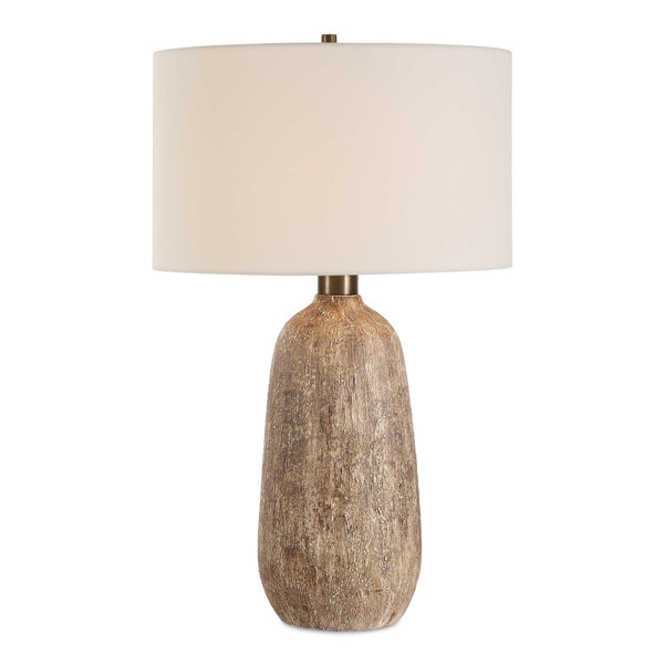 Uttermost Napier Earthy Brown Table Lamp - Textured Ceramic Base With Warm Tones And Bronze Accents Bronze,Brown Ceramic,Metal ,Fabric 30552