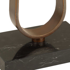 Uttermost Galloway Minimalist Bronze Floor Lamp With Elegant White Linen Shade And Marble Base Bronze Marble,Iron,Fabric 30591